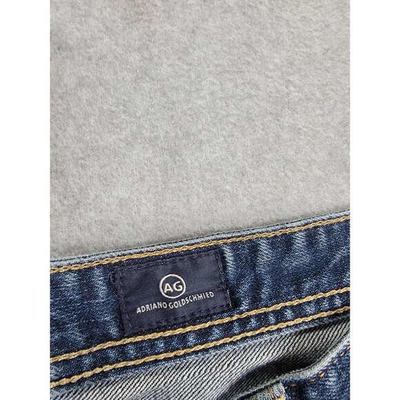 AG Adriano Goldschmied Jeans Mens 36X34 New Hero Straight Blue Distressed USA - Picture 11 of 16